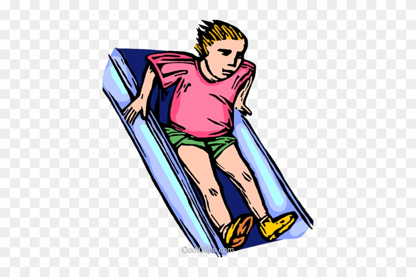Child Sliding Down A Slide Royalty Free Vector Clip - Child Sliding Down A Slide Royalty Free Vector Clip #1523917