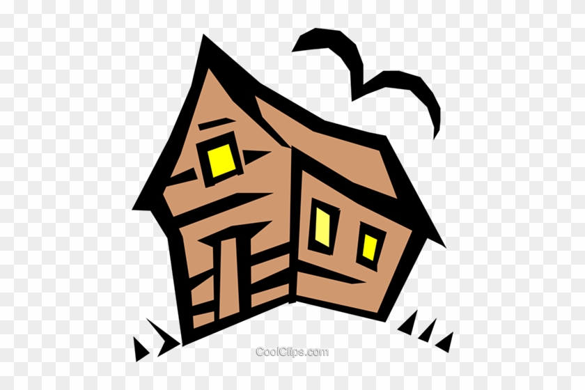 Haunted House Royalty Free Vector Clip Art Illustration - Haunted House Royalty Free Vector Clip Art Illustration #1524903