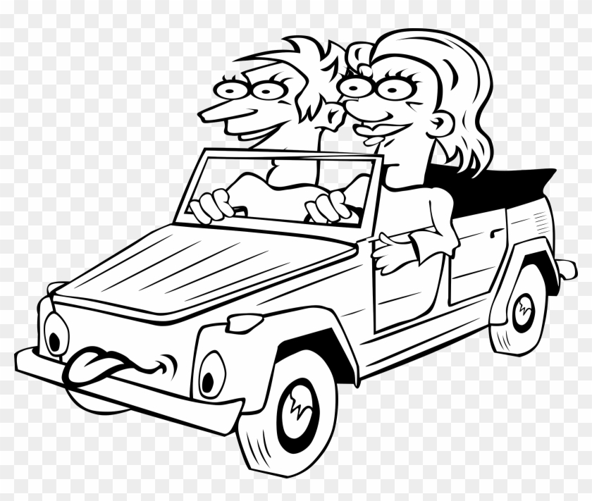G Girl And Boy Driving Car Cartoon 1 Clip Royalty Free - G Girl And Boy Driving Car Cartoon 1 Clip Royalty Free #1525023