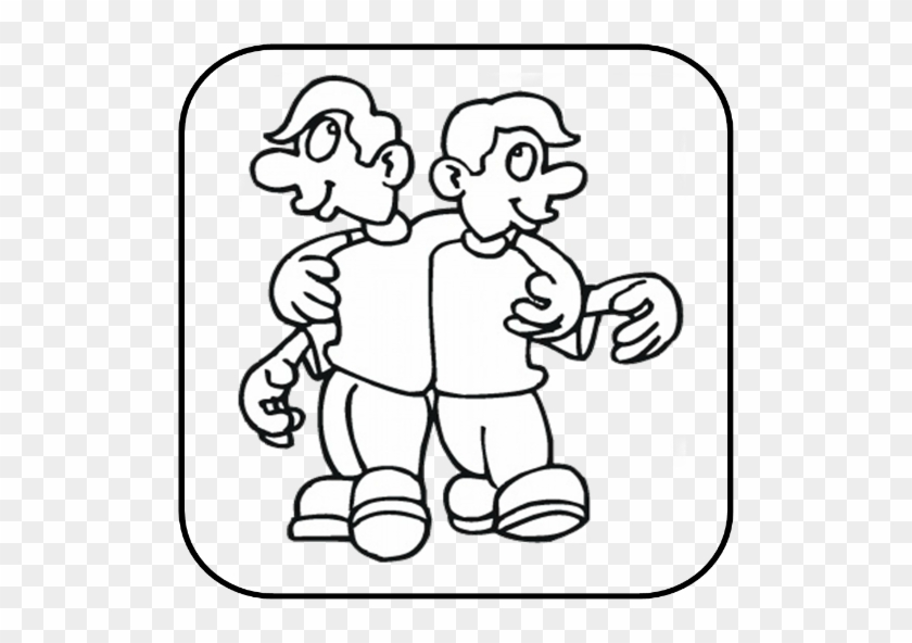 Dibujo De Dos Mejores Amigos Clipart Friendship Coloring - Dibujo De Dos Mejores Amigos Clipart Friendship Coloring #1525151