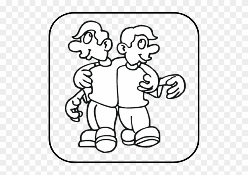 Dibujo De Dos Mejores Amigos Clipart Friendship Coloring - Dibujo De Dos Mejores Amigos Clipart Friendship Coloring #1525151