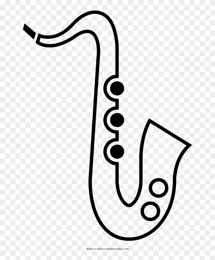 Saxophone Coloring Page Ultra - Saxophone Coloring Page Ultra #1525444