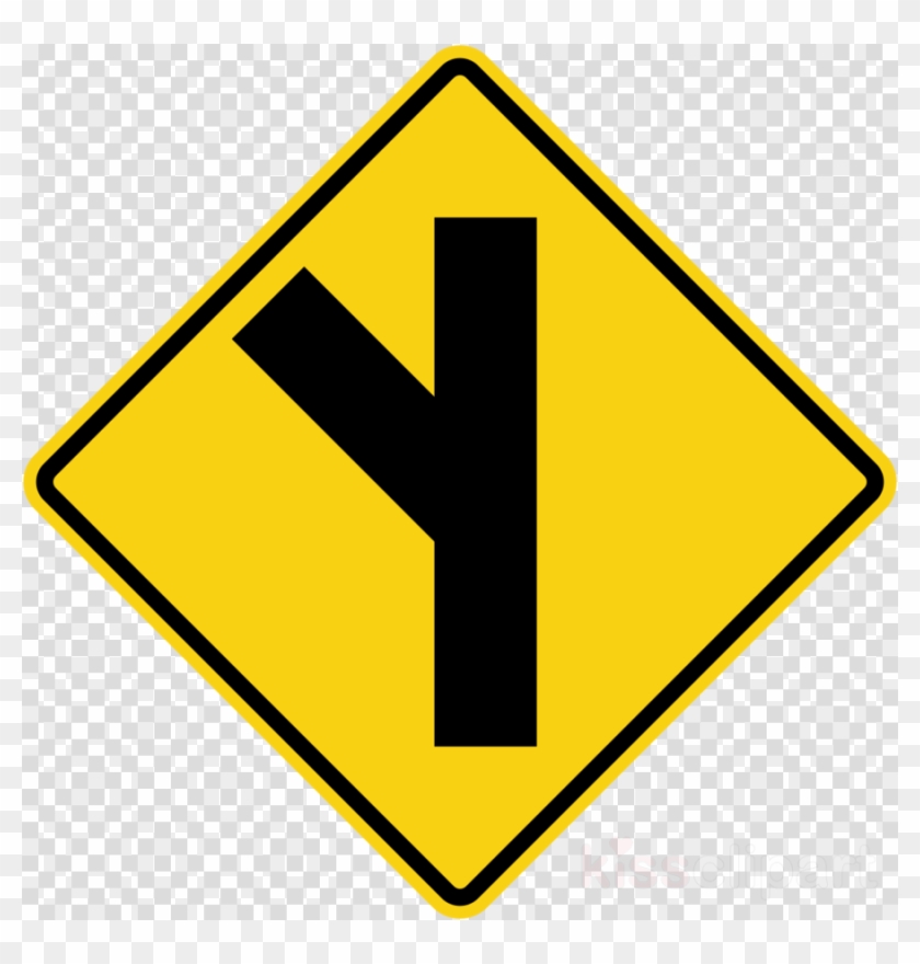 Road Left Sign Clipart Traffic Sign Side Road - Road Left Sign Clipart Traffic Sign Side Road #1526130