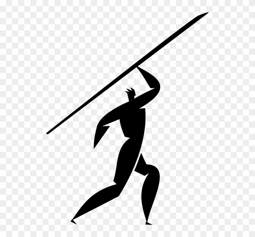 Track Competitor Throws Javelin - Track Competitor Throws Javelin #1526862