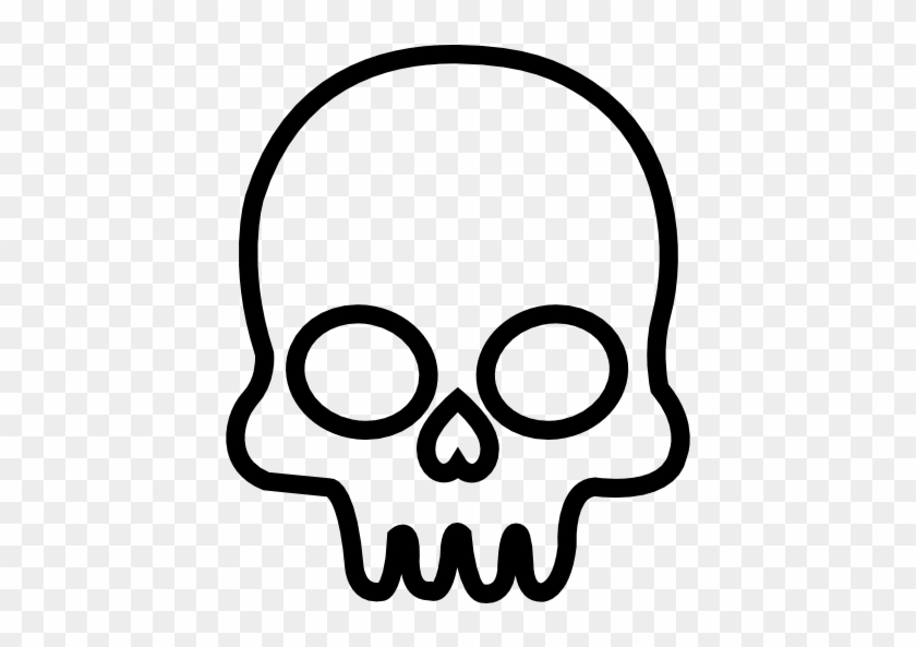 Skull Outline From Frontal View Free Icon - Skull Outline From Frontal View Free Icon #1526949