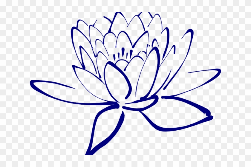 Blue Flower Clipart Navy Blue - Blue Flower Clipart Navy Blue #1527291