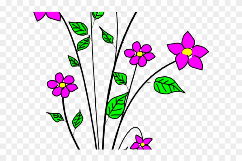 Blue Flower Clipart Tall Flower - Blue Flower Clipart Tall Flower #1527294