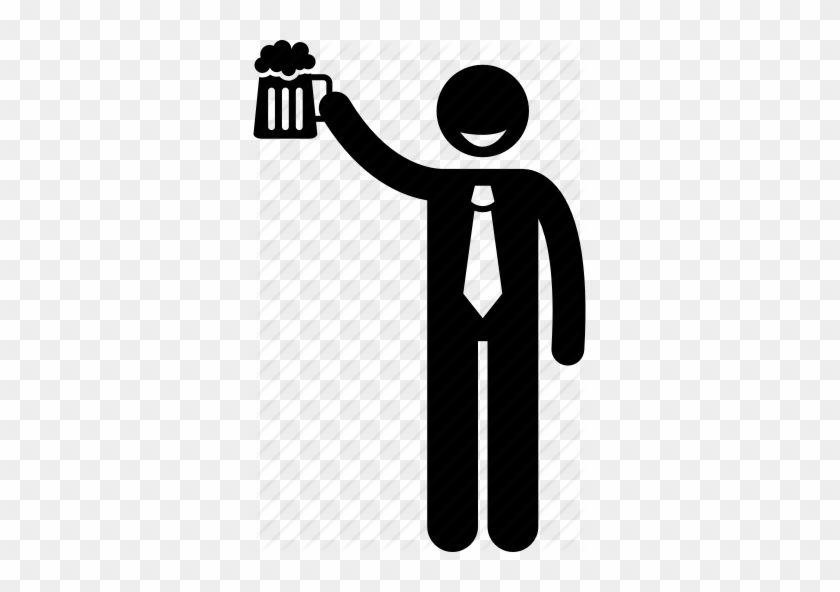 Beer Businessman Drink Icon - Beer Businessman Drink Icon #1527494