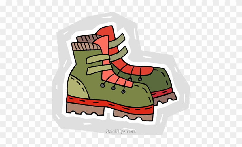 Hiking Boots Royalty Free Vector Clip Art Illustration - Hiking Boots Royalty Free Vector Clip Art Illustration #1528133