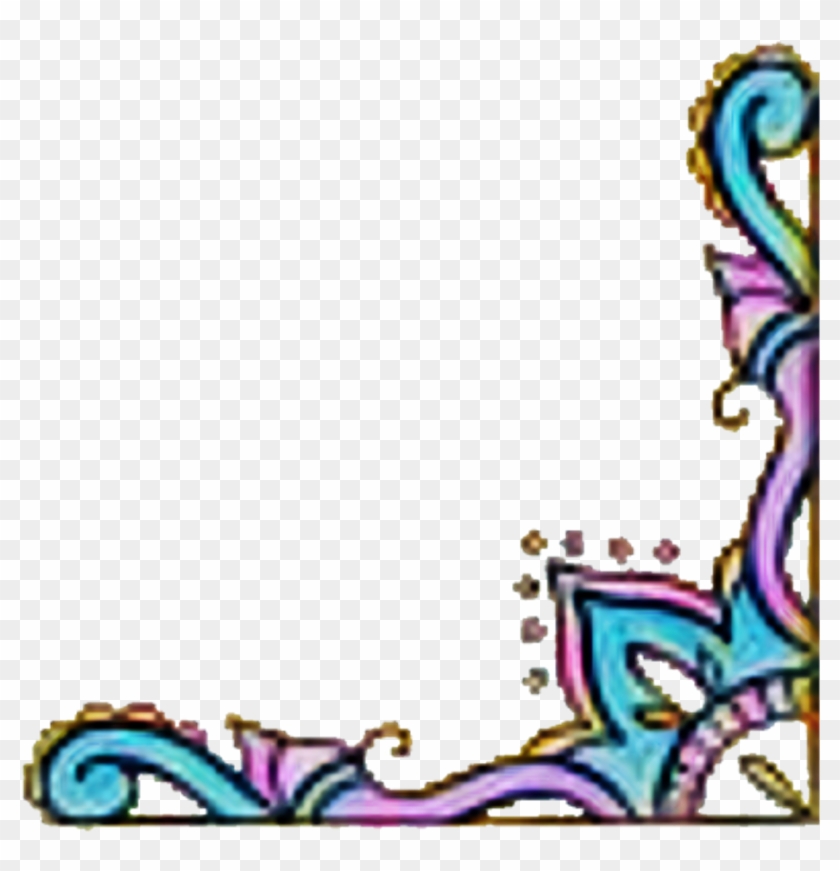 Corner Flourish Border Sticker Freetoedit - Corner Flourish Border Sticker Freetoedit #1528145