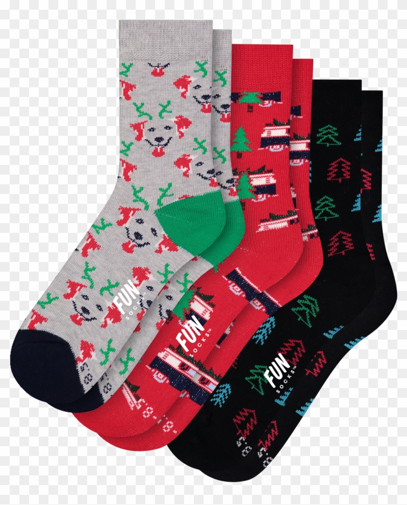 Fun Socks Boys And Girls Holiday Crew Socks - Fun Socks Boys And Girls Holiday Crew Socks #1528229