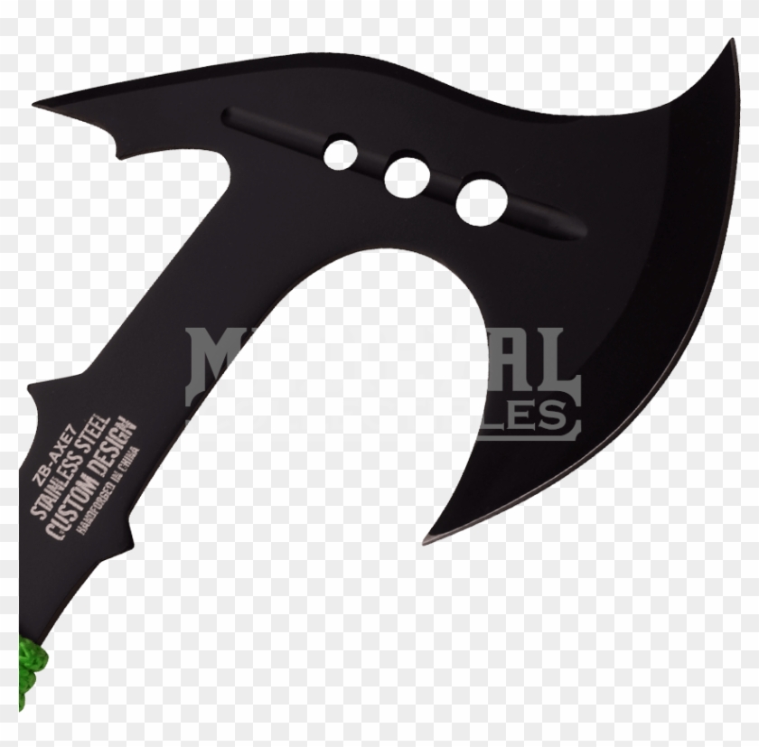 Axe With Sheath Green Cord Wrapped Stainless Steel - Axe With Sheath Green Cord Wrapped Stainless Steel #1528480