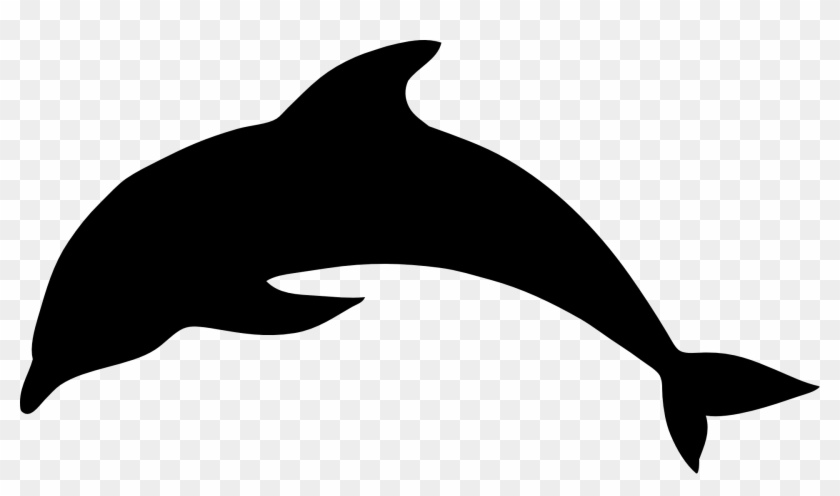 Silhouette Clipart Dolphin - Silhouette Clipart Dolphin #1528630