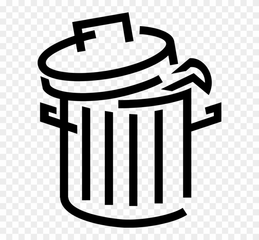 Vector Illustration Of Waste Basket, Dustbin, Garbage - Vector Illustration Of Waste Basket, Dustbin, Garbage #1529452
