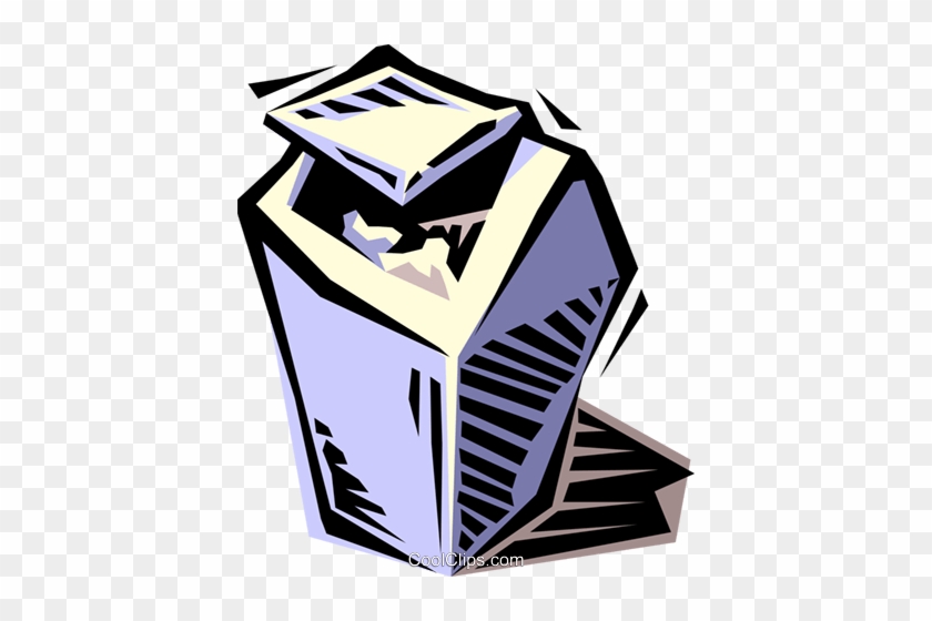 Garbage Can Royalty Free Vector Clip Art Illustration - Garbage Can Royalty Free Vector Clip Art Illustration #1529458