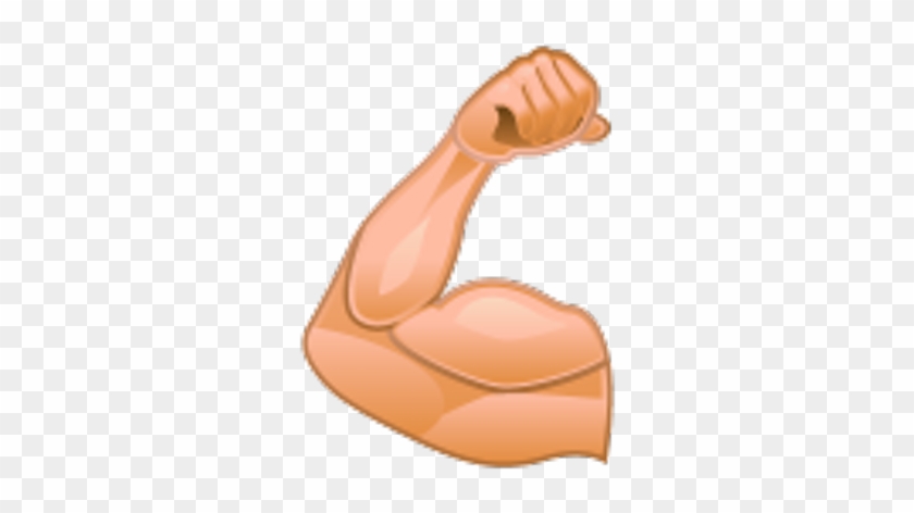 Clipart Of A Cartoon Emoji Arm Flexing Its Muscles - Clipart Of A Cartoon Emoji Arm Flexing Its Muscles #1529633