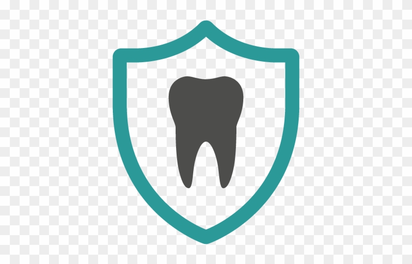 Icon Of A Tooth Inside A Shield - Icon Of A Tooth Inside A Shield #1529637