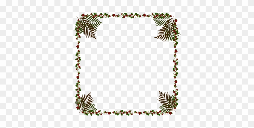 Beautiful Rose And Coconut Leaf Border Frame, Border, - Beautiful Rose And Coconut Leaf Border Frame, Border, #1529918