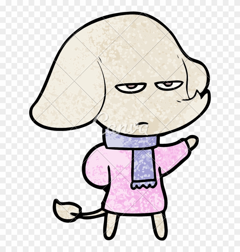 Annoyed Cartoon Elephant - Annoyed Cartoon Elephant #1530089