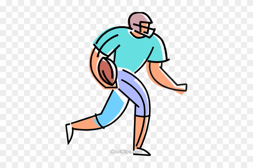 Football Player Running The Ball Royalty Free Vector - Football Player Running The Ball Royalty Free Vector #1530157