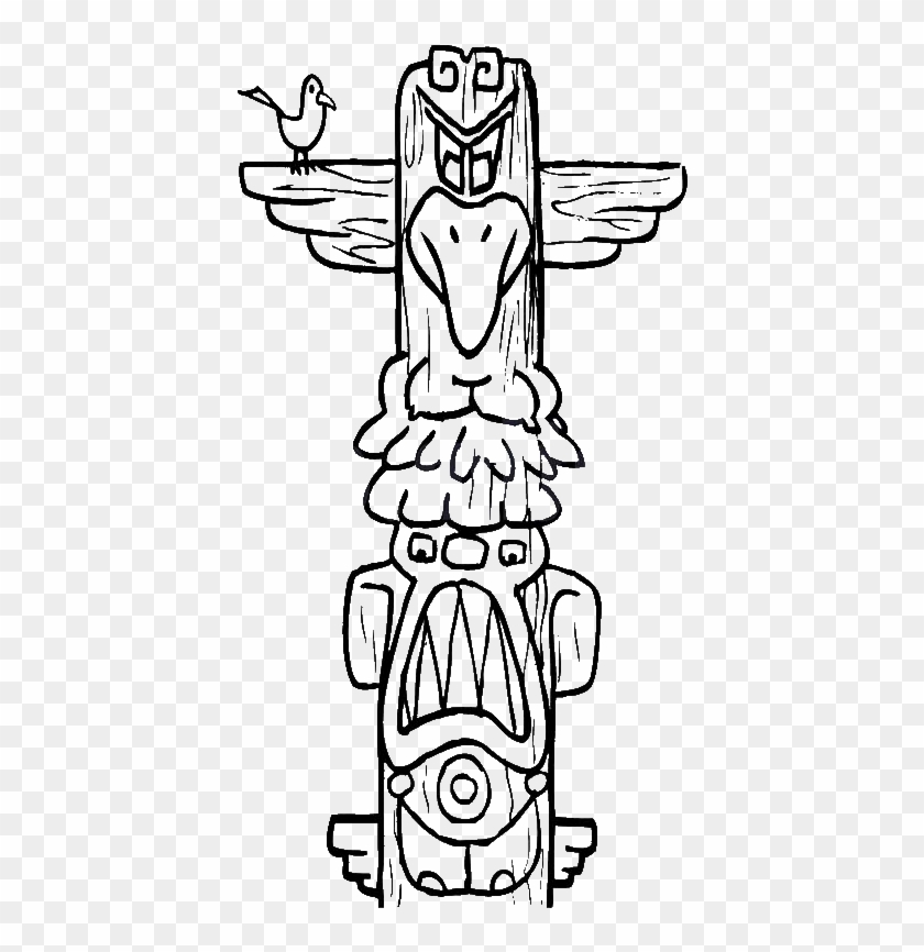 Halibut Drawing Totem Pole - Halibut Drawing Totem Pole #1530550