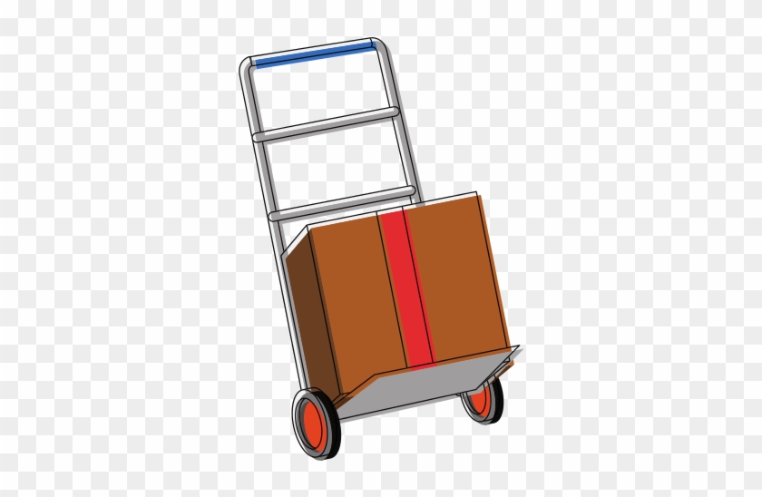 Hand Cart Box Delivery Service Icon - Hand Cart Box Delivery Service Icon #1530870