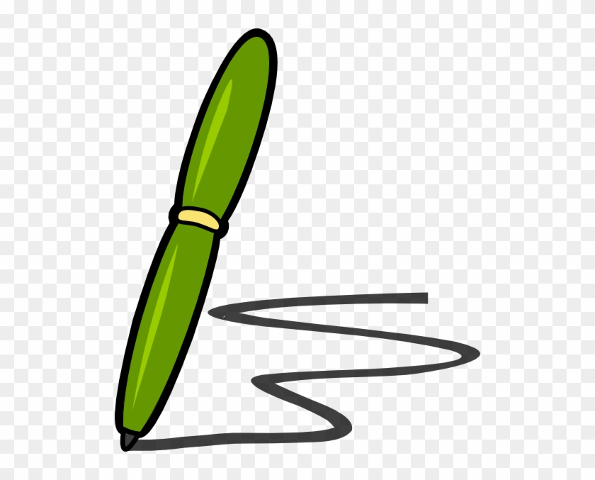 Green Pen Clipart - Signature Clipart Free #237254