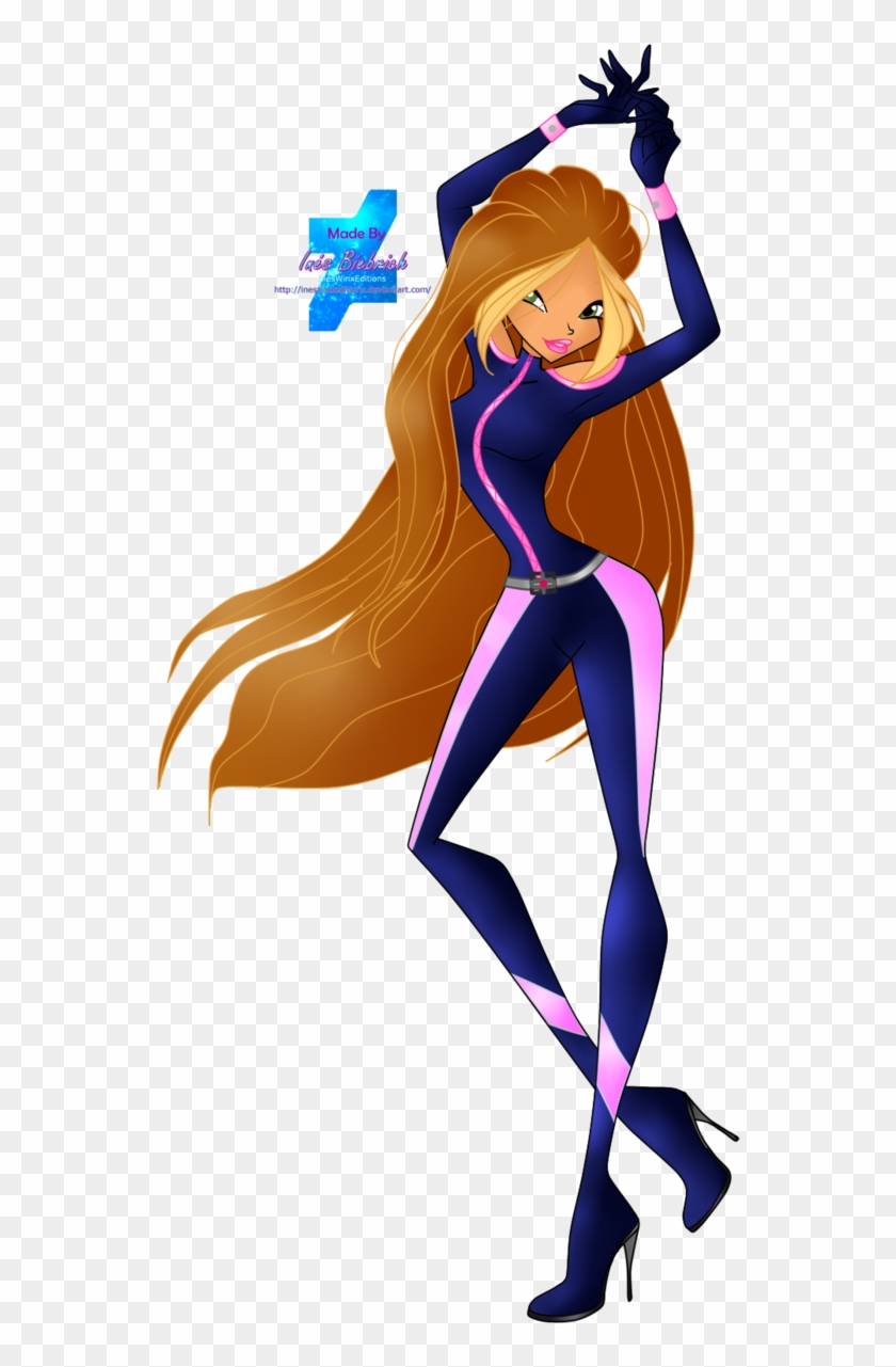 [fanart] Flora World Of Winx Spy Outfit By Ineswinxeditions - Winx Club Spy #237472