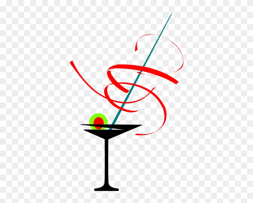 Black And White Martini Glass Clip Art At Clker - Cocktail Glass #237498