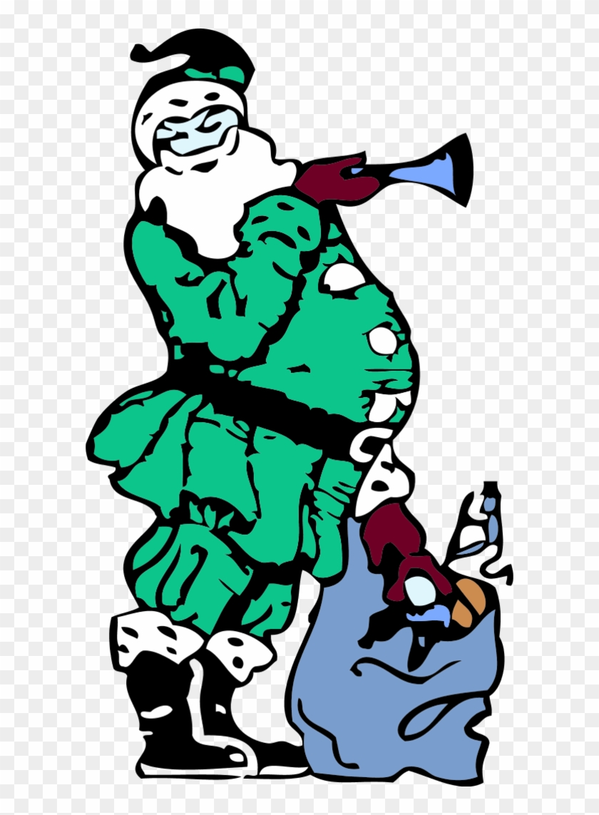 Santa And His Toy Bag - Clip Art #237642