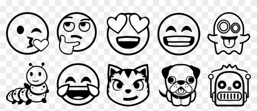 10 emojis zum ausmalen als vorlage  emojis zum ausmalen