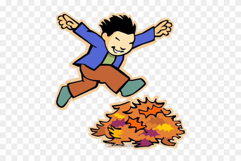 Luxury Leaf Pile Clipart Little Boy Jumping Through - Jumping On Leaves Clipart #237803
