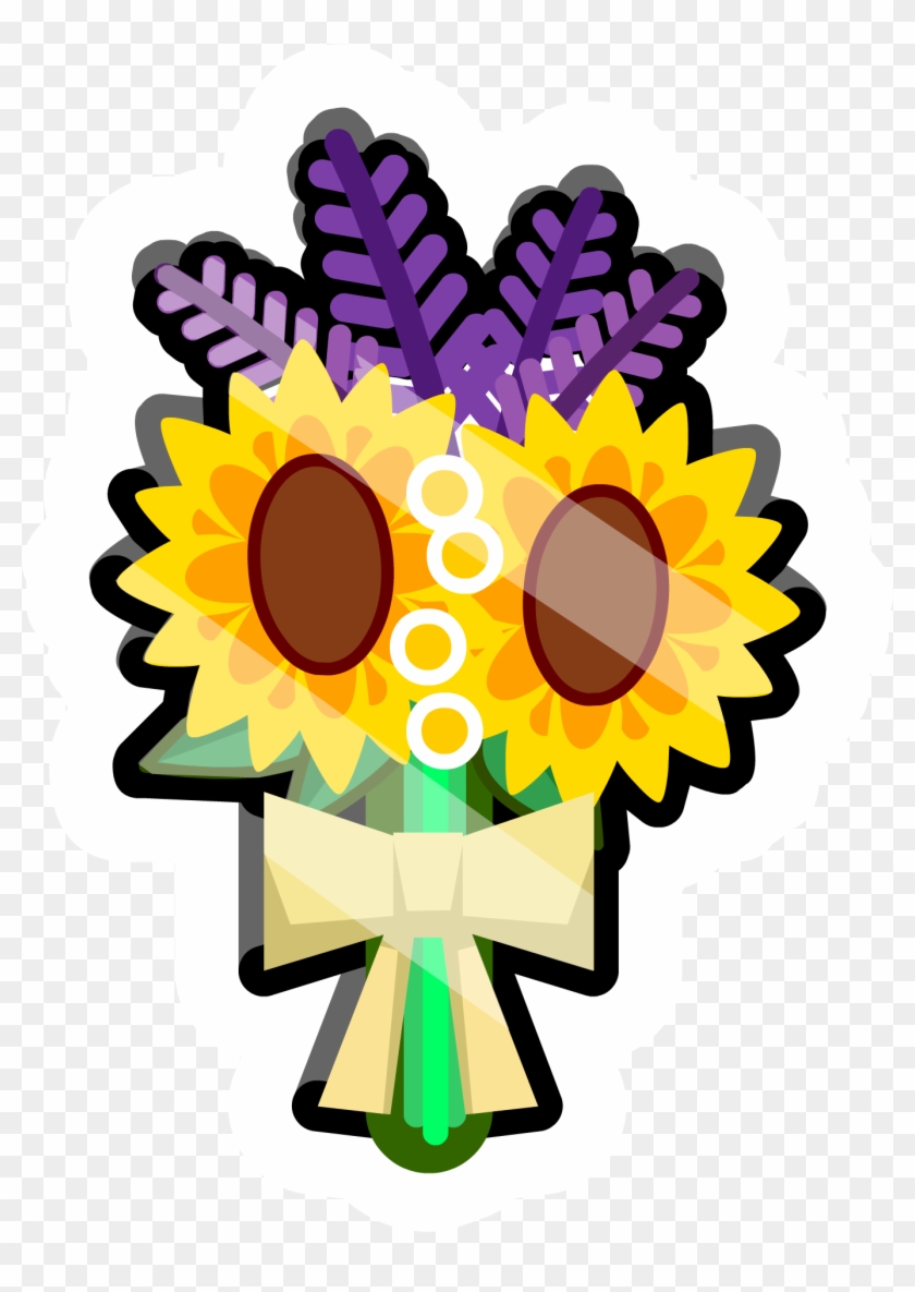 Flower Bouquet Pin - Cartoon Flower Bouquet Png #237837