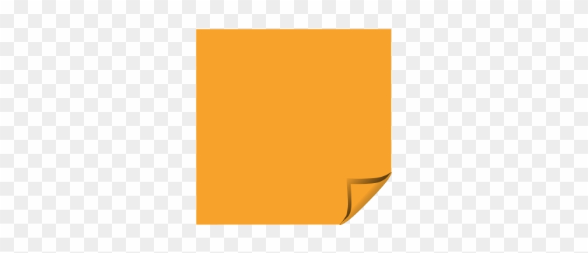 Sticky Note Orange Folded Corner Clipart, Vector Clip - Illustration #237963