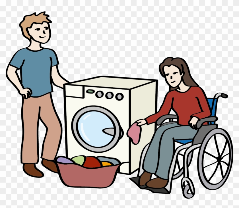 Ein Mitarbeiter Vom Ambulant Betreuten Wohnen Unterstützt - Wheelchair #237979