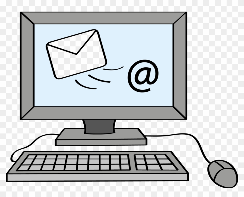 Auf Dem Bildschirm Ist Ein Briefumschlag - Email Schreiben Clipart #237995