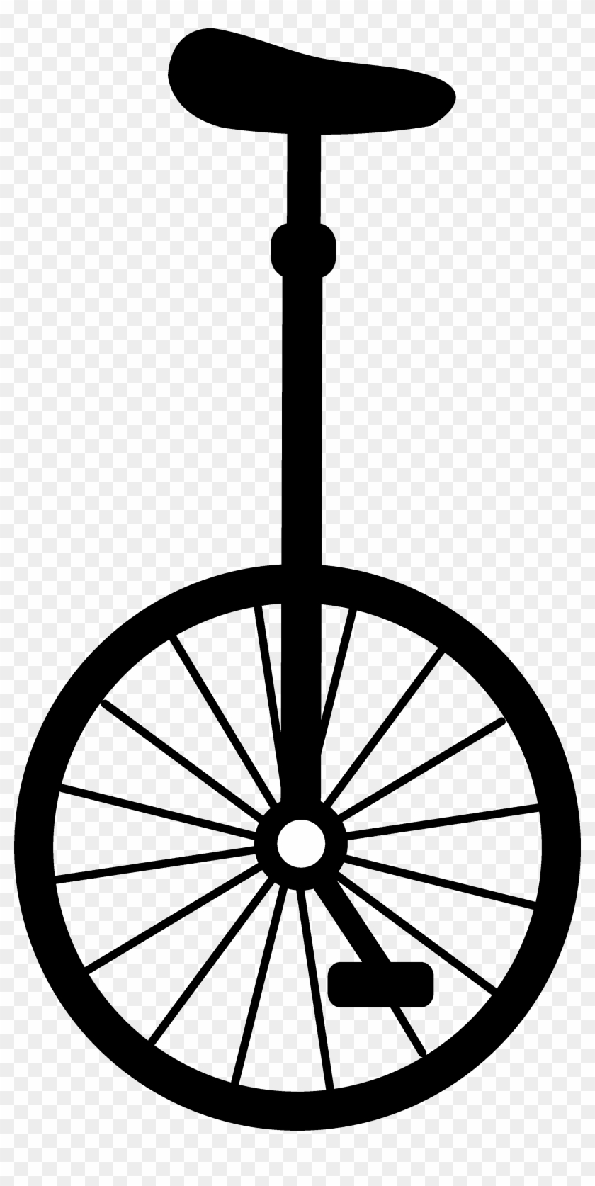 Unicycle - Clipart - Bicycle Black And White Clip Art #238045