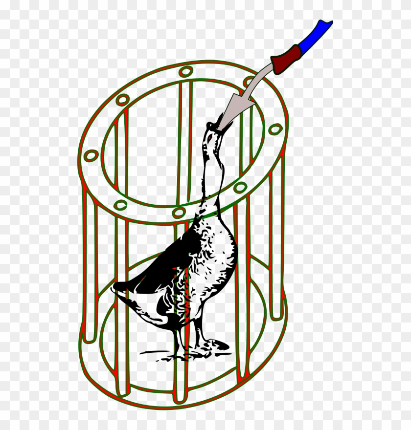 Battery Force-fed Goose - Clip Art #238039