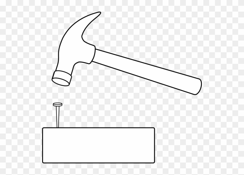 Hammer Clipart Black And White - Hammer And Nail Clip Art #238165