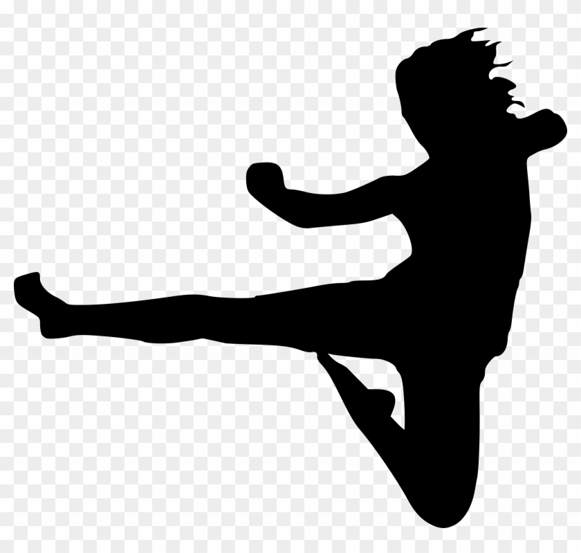 Kickboxen Clipart - Karate Kick #238212