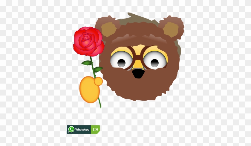 Gute Besserung Emoji Mit Kurzhaarfrisur Und Rose - Cartoon #238370