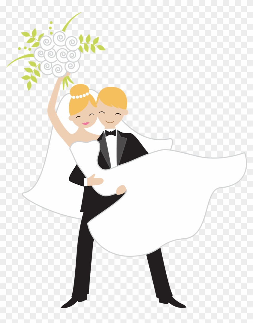 Noivos - Minus - Wedding Bouquet Throwing Cartoon #238668
