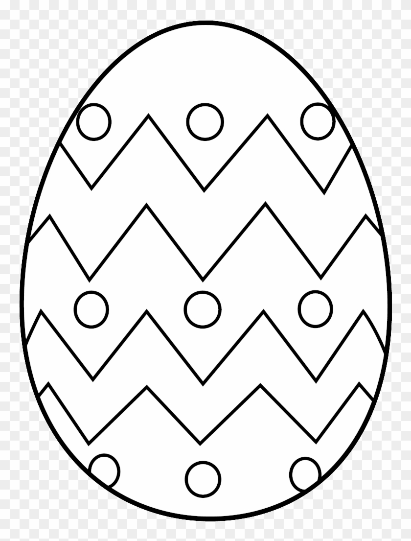 Easter Egg Clipart Black And White - Easter Eggs To Colour #238698