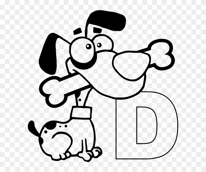 Free Letter D Coloring Worksheet Pdf - Big Brother Doggie Shower Curtain #238734