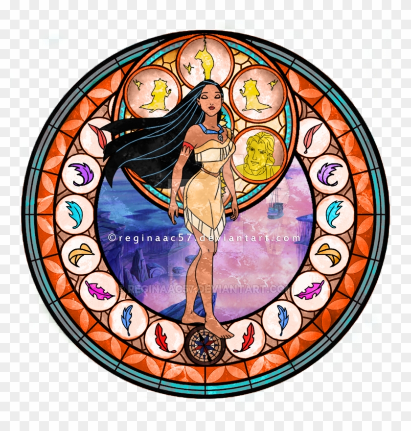 Hd Clipart Pocahontas Kingdom Hearts Stain Glass 1051kb - Kingdom Hearts Stained Glass #238736