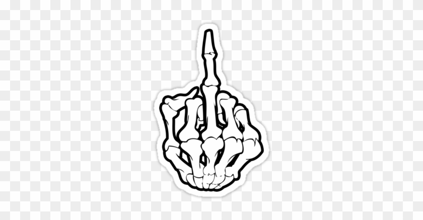 Middle Finger Drawing - Middle Finger Skeleton - Free Transparent PNG Cli.....