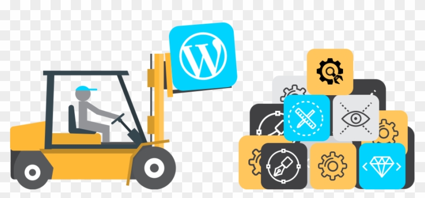 Forklift At Work - Wordpress Icon #238930