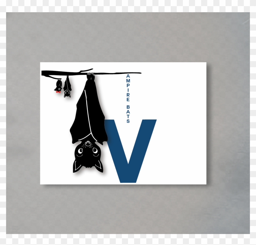Vampire Bat, Alphabet, Alphabetimal, Letter, V, Card - Alphabet #238966