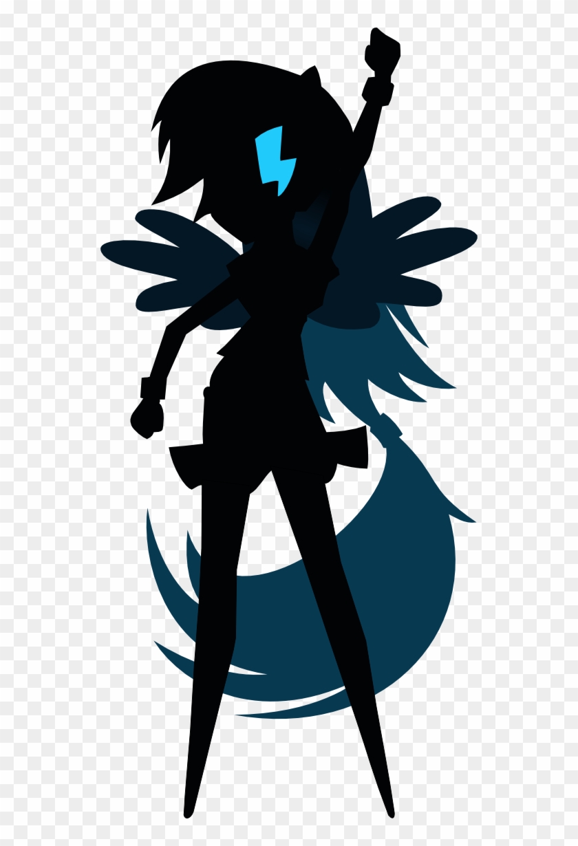 Rainbow Dash Silhouette Vector By Mylittleapplebloom - Rainbow Dash Silhouette #239095