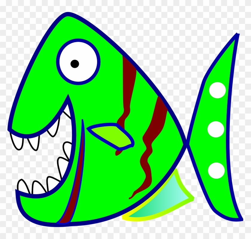 Piranha Clipart Animated - Fish Mouth Open Png #239249